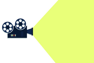 Retro cinema icon and place for text, vector
