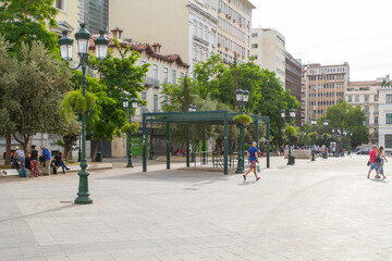 Plaza o Square en la ciudad de Atenas, en el pais de Grecia