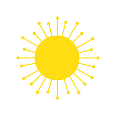 Round Sun. Graphic logo clipart symbol illustration image