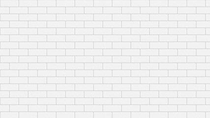Bright light white brick wall tiles background 