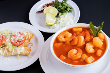 Shrimp stew with carrots and potatoes