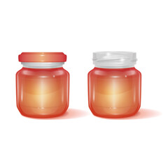 Set of Jars with honey, Sweet honey jar vector format