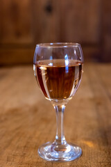 Tasting of local rose wine from Aix en Provence, Provence, France