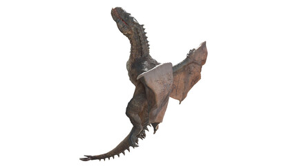 Wyvern Rex Slow Fly Animation Cinematic video, 3d rendering