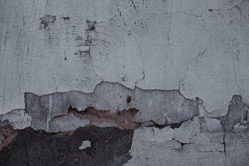 A wall of old cracked paint. background and texture of the old wall.