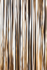 Golden foil tinsel strips wall. Festive background for christmas, new year, holidays, birthday...
