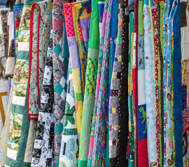 colorful scarves for sale at the market