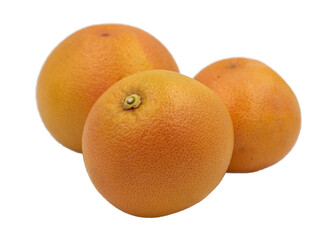 Ripe grapefruit orange isolated on white background.
