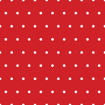 Estampat mocador casteller topos vermells. Polka dot red seamless pattern surface design for human towers in Catalunya. Vector illustration geometric background print.