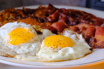 Sunny Side Up Eggs Bacon