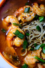 Korean Kimchi Shrimp Ramen