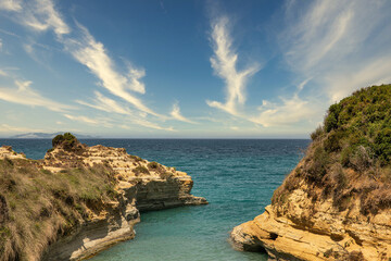 Fototapeta premium Canal D'amour on Corfu island, Greece