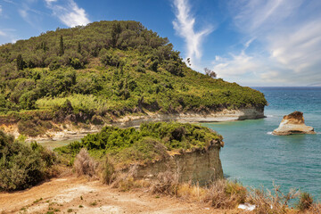 Fototapeta premium Canal D'amour on Corfu island, Greece