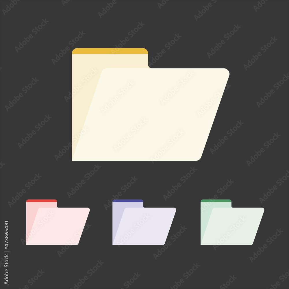 Poster Set of Open Email envelope icon with document. Post mail letter. Multicolored realistic 3d design isolated. Vector illustration. Black background.