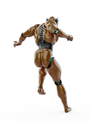 Fototapeta premium cyber tigerin is landing