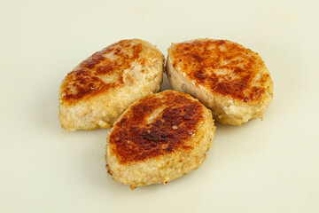 Homemade roasted cutlet minced meat