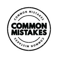 Fototapeta premium Common Mistakes text stamp, concept background