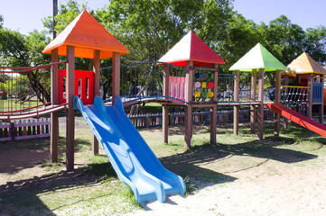 Children's slide in a city park