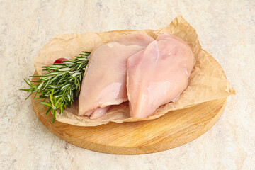 Raw chicken breast fillet for cooking
