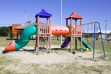 Toys for children in a city park