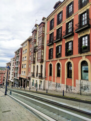 Fototapeta na wymiar The port of Bilbao in the winter