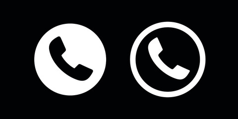 Phone handset icon. Phone sign. Call icon. Handset web button. Telephone symbol. Isolated vector illustration on white background.