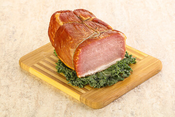 Delicous pork cured meat isolated
