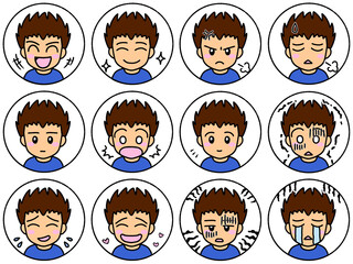 ブログなどで使える丸アイコン　男性その2