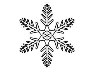 snowflake winter black isolated  icon silhouette