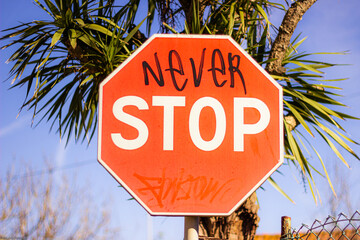 never stop
