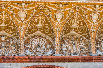 Stone Decorations Entrance Gate Flagler College St Augustine Florida