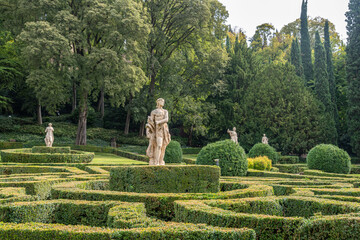Beautiful public park Giardino Giusti in Verona - Powered by Adobe
