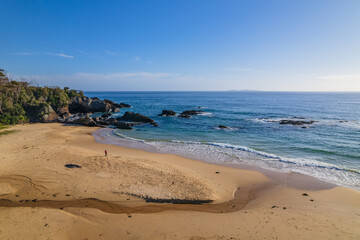 Rocks and the sea at Mystery Bay beach