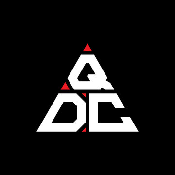 QDC triangle letter logo design with triangle shape. QDC triangle logo design monogram. QDC triangle vector logo template with red color. QDC triangular logo Simple, Elegant, and Luxurious Logo...