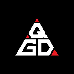 QGD triangle letter logo design with triangle shape. QGD triangle logo design monogram. QGD triangle vector logo template with red color. QGD triangular logo Simple, Elegant, and Luxurious Logo...