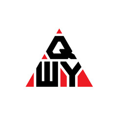 QWY triangle letter logo design with triangle shape. QWY triangle logo design monogram. QWY triangle vector logo template with red color. QWY triangular logo Simple, Elegant, and Luxurious Logo...