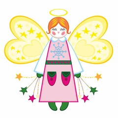 Cute Girly Fairies With Wings and stars
