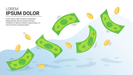 website template finance business cash savings coins