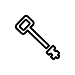 Simple of vector line icons. Pixel Perfect key