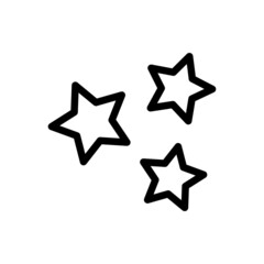 Simple of vector line icons. Pixel Perfect stars
