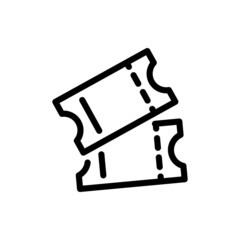 Simple of vector line icons. Pixel Perfect tickets