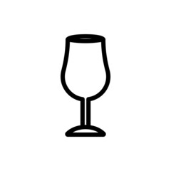 Simple of vector line icons. Pixel Perfect wineglass