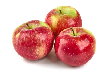 Fototapeta na wymiar Fresh red apples, isolated on white background.