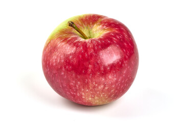 Fresh red apples, isolated on white background.