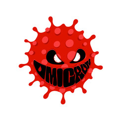 New coronavirus strain omicron. Mutated corona virus variant of COVID. Respiratory infection disease epidemic medical vector isolated eps symbol on white background
