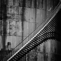 An old silo for the storage of petroleum products	