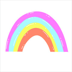 Fototapeta premium Organic rainbow hand drawn icon