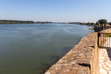 Fototapeta na wymiar Fortress at the coast of the Danube River in Smederevo, Serbia