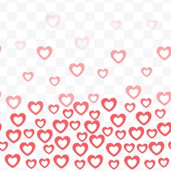 Live like flying hearts seamless pattern. Vector illustration