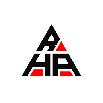 RHA triangle letter logo design with triangle shape. RHA triangle logo design monogram. RHA triangle vector logo template with red color. RHA triangular logo Simple, Elegant, and Luxurious Logo...